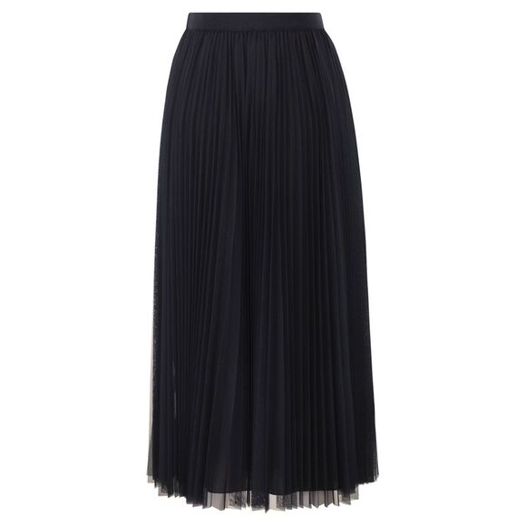 Fabiana Filippi Women Wide Pleated Tulle Skirt With Knitted Belt